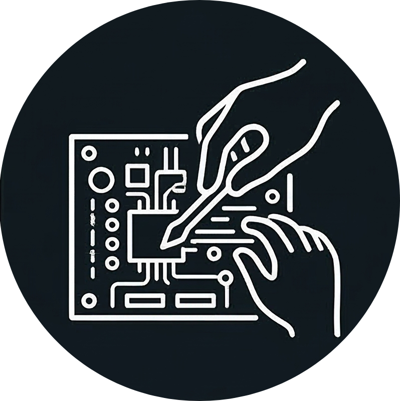 Electronics circuit repair icon