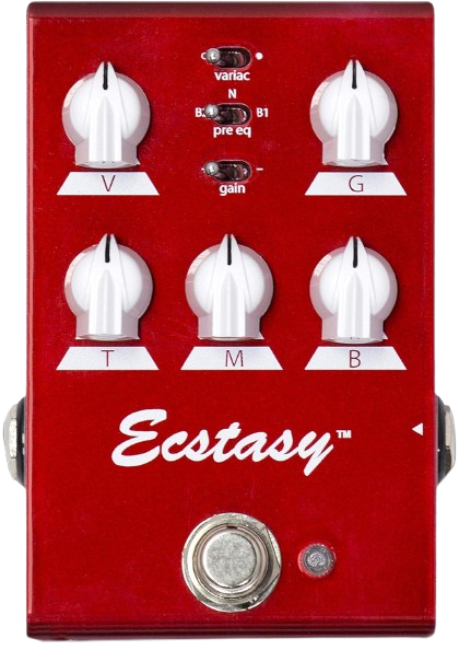 Ecstasy Red Mini Overdrive Pedal